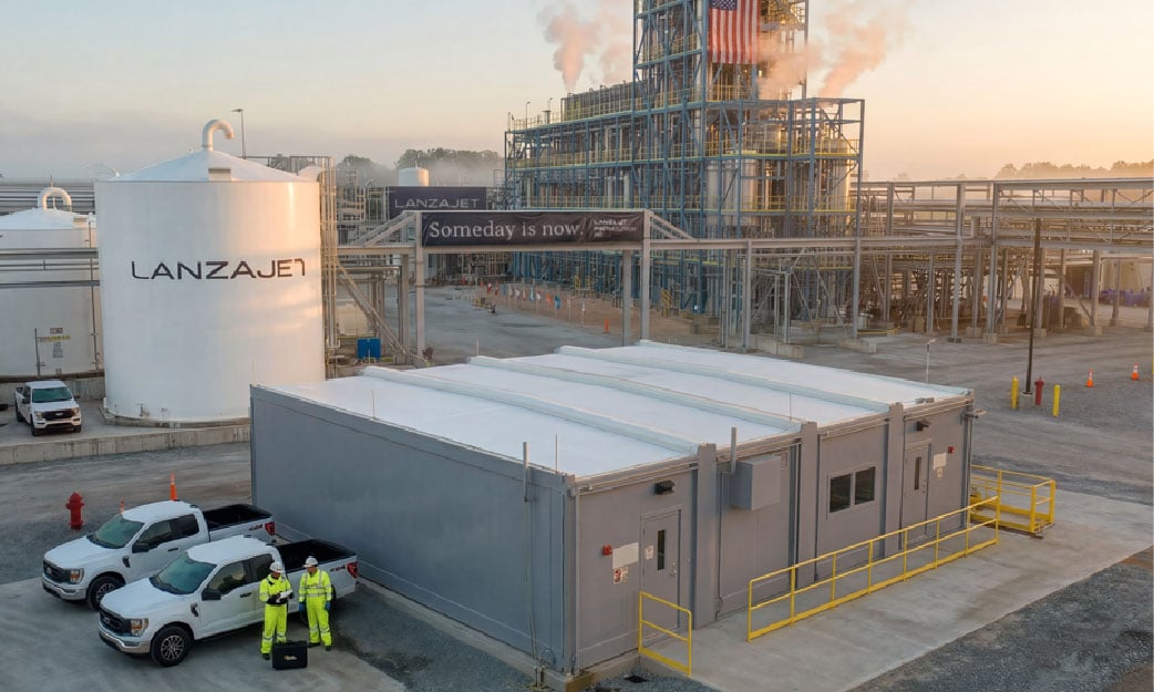RedGuard modular building installed at a renewable fuels production facility