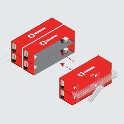 stacked blast resistant building